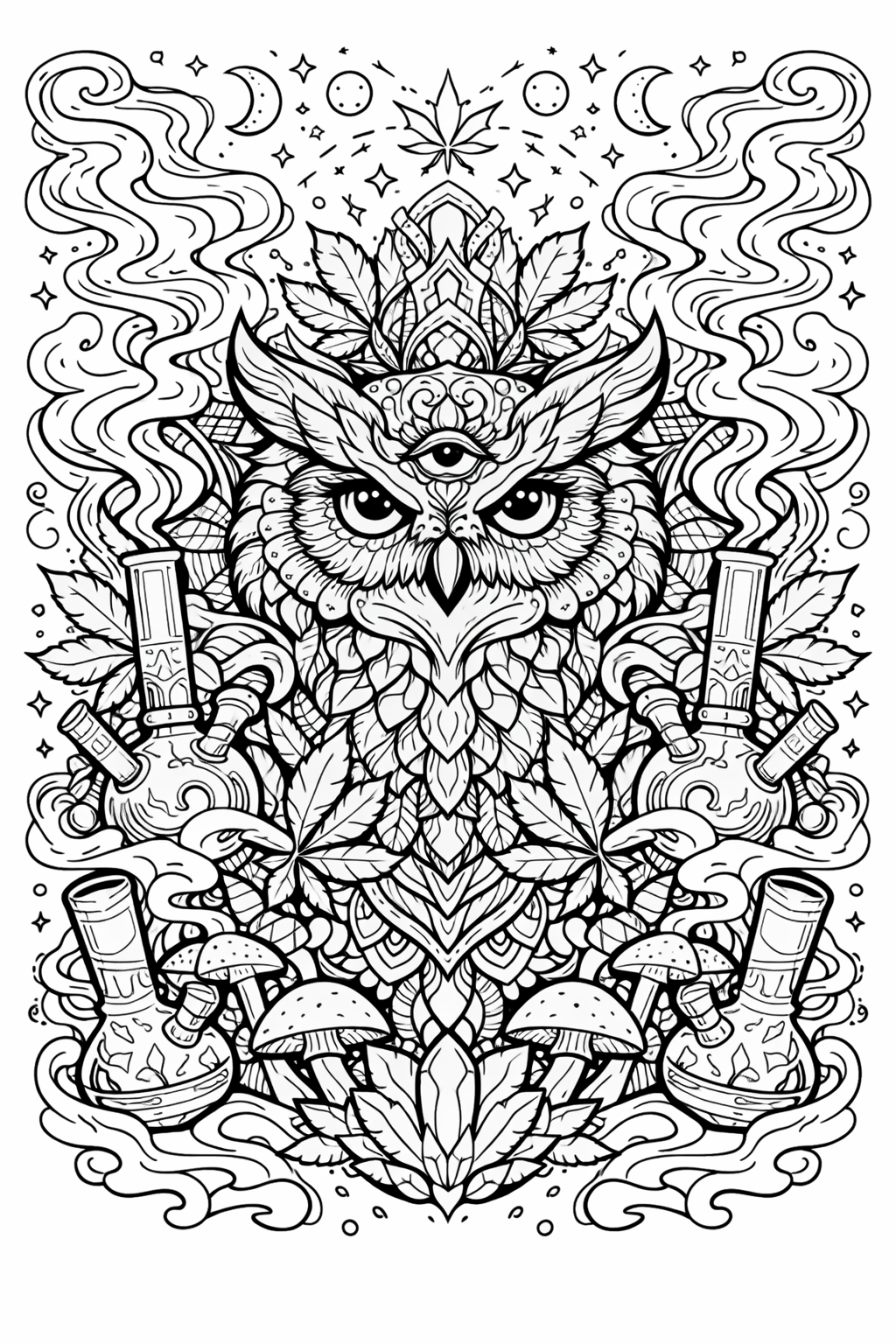 Whom is WHOOO? Adult Coloring book
