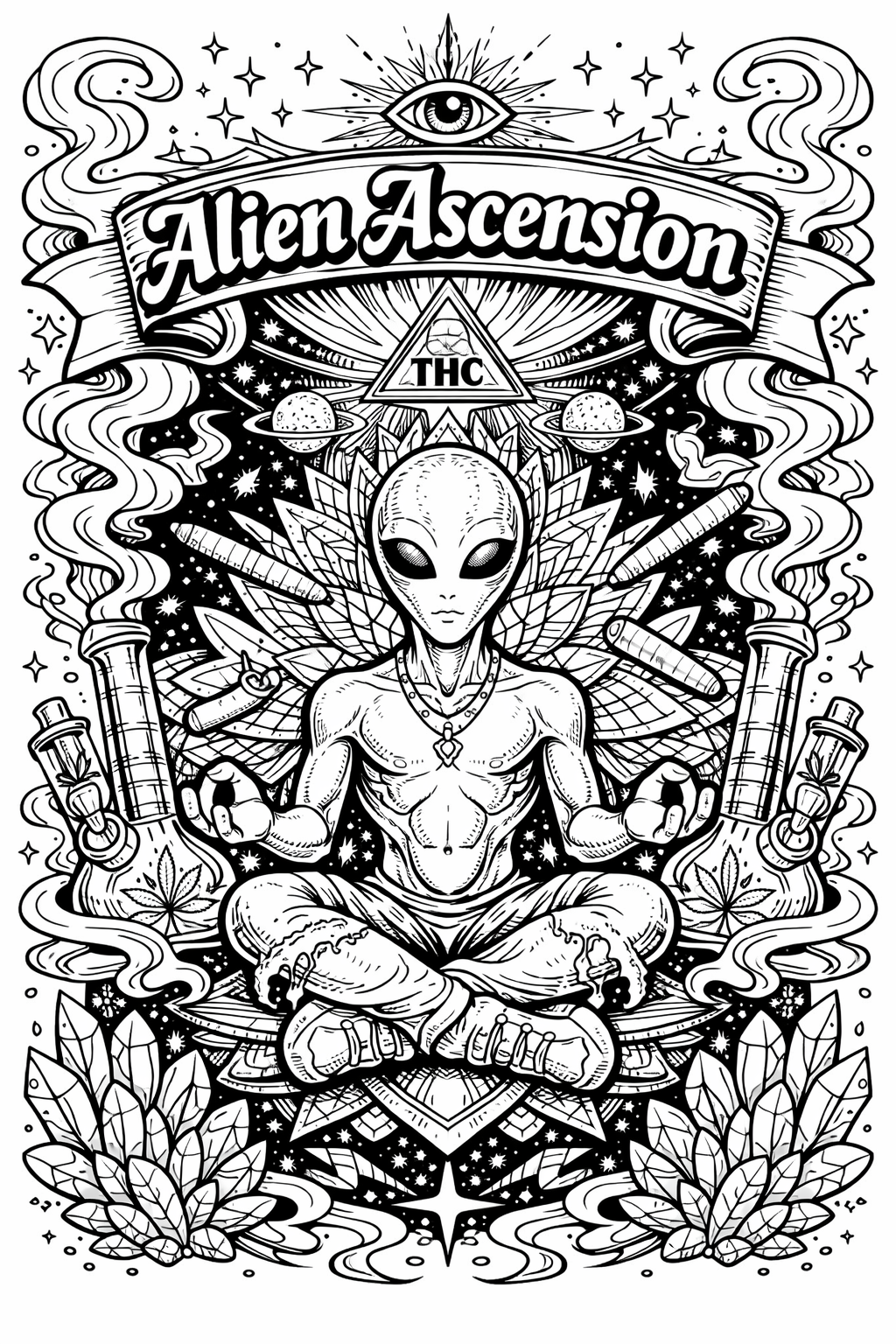 Alien Ascension Adult Coloring book
