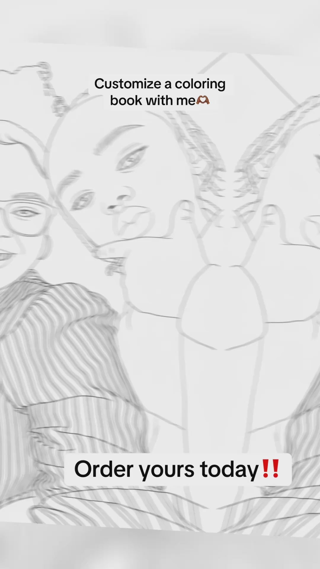 Customized coloring book